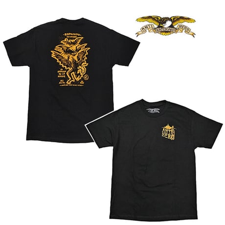 ANTIHERO SKATEBOARDS Tシャツ　ANTI HERO CARNALES TEE (BLACK) Tシャツ 半袖 メンズ アンタイヒーロー