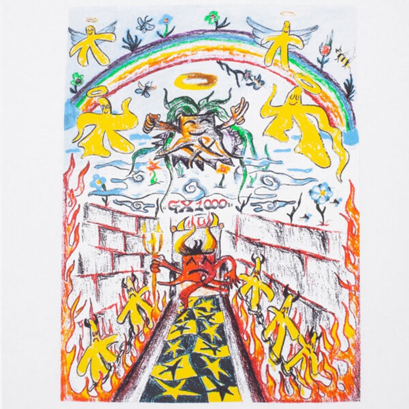 SALE GX1000 Tシャツ 半袖 ジーエックスセン 白 Heaven Or Hell T