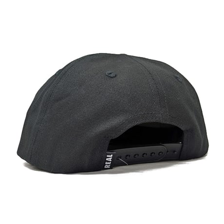 REAL SKATEBOARDS キャップ CAP リアル スケートボード ブラック　REAL ADJ x 4Q SNAPBACK CAP （BLACK）