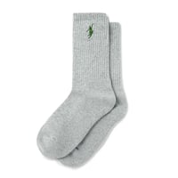 POLAR SKATE CO ソックス ポーラー メンズ　NO COMPLY RIB SOCKS  （HEATHER GREY / GREEN）