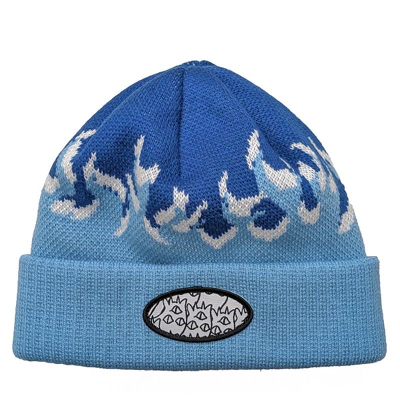 25-26 ニット帽 カモシカ KM4K FIRE BALL BEANIE （BLUExL.B