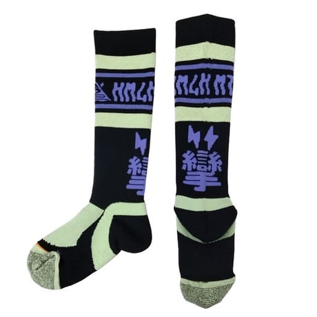KM4K スノーソックス　MTN SNOWBOARD SOX ANDSOX SK8 MTN ＆ Fade MTN  （Black/Ren　Corn/Sky） カモシカ