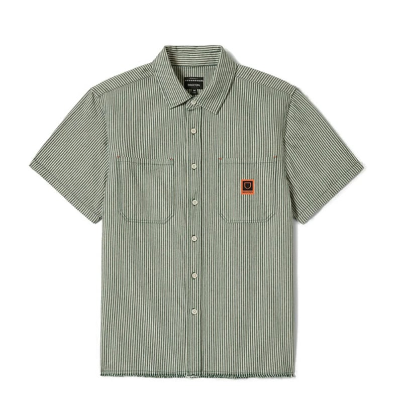 BRIXTON シャツ 半袖 ブリクストン メンズ グリーン ASSEMBLY S/S WOV