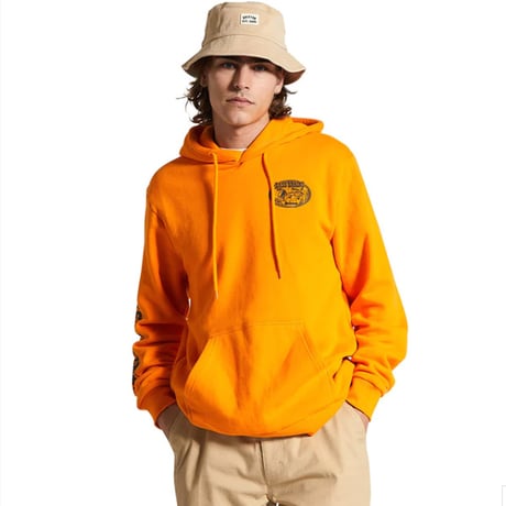 SALE BRIXTON パーカー ブリクストン メンズ オレンジ　BASS BRAINS SWIM HOOD （ORANGE）