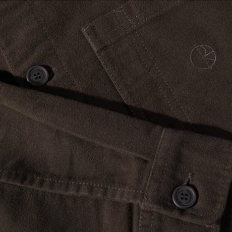 SALE POLAR SKATE CO オーバーシャツ ポーラー メンズ　BRUSHED TWILL THEODORE OVERSHIRT （BROWN）
