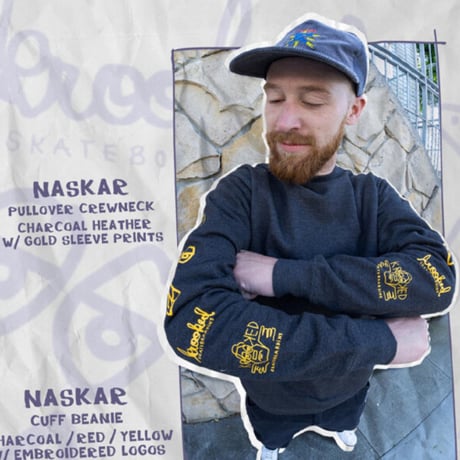 SALE KROOKED スウェット クルキッド　NASKER CREWNECK SWEAT（CHARCOAL HEATHER）