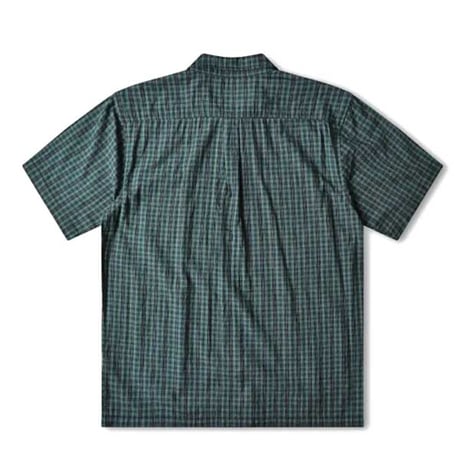 FORMER シャツ 半袖 フォーマー グリーン系 チェック　MANNERS CHECK SS SHIRT（RIVER）