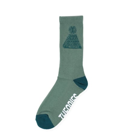 THEORIES ソックス セオリーズ メンズ グリーン　THEORIES THEORAMID Sock （Laurel / Sea Blue）