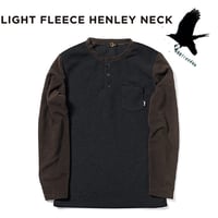 25-26 グリーンクロッシング インナー ヘンリーネック　GREEN CLOTHING LIGHT FLEECE HENLEY NECK  (BLACK/BROWN）
