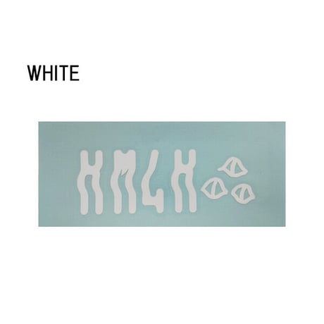 KM4K ステッカー　KM4K DIECUT STICKER “MOJI” （BLACK　WHITE） ロゴ シール カモシカ