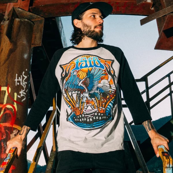 1910 9teenten アパレル ナインティーン テン Tシャツ ラグラン Ojo Roj
