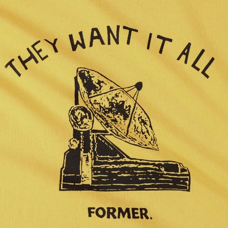 FORMER Tシャツ 半袖 イエロー フォーマー　FORMER SATELITE T-SHIRT （SAFFRON）