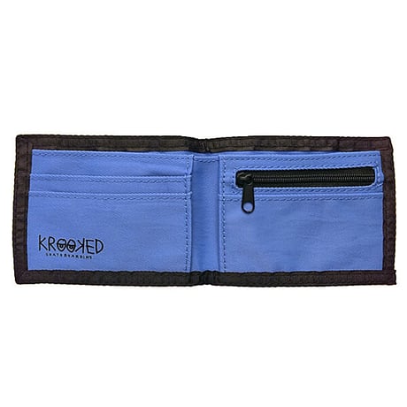 SALE KROOKED 財布 クルキッド　KROOKED SKATEBOARDS KR WALLET KRKD MOON SMILE FACE WALLET