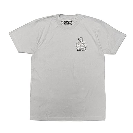 ANTIHERO SKATEBOARDS Tシャツ アンタイヒーロー 半袖 グレー　THE GENIUS S/S TEE (SILVER)