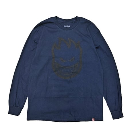 SALE SPITFIRE WHEELS Tシャツ 長袖 スピットファイア　BIGHEAD  L/S TEE （NAVY/BLACK）