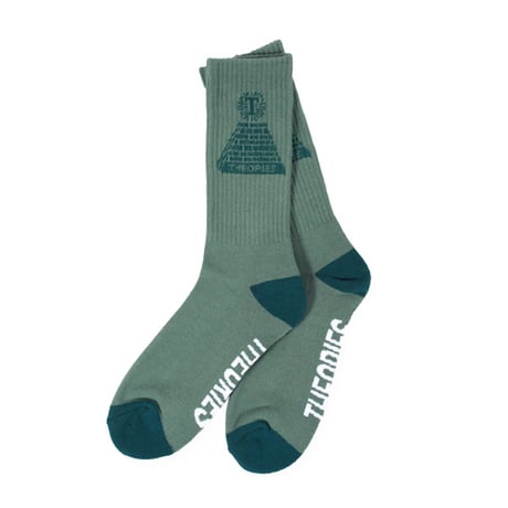 THEORIES ソックス セオリーズ メンズ グリーン　THEORIES THEORAMID Sock （Laurel / Sea Blue）