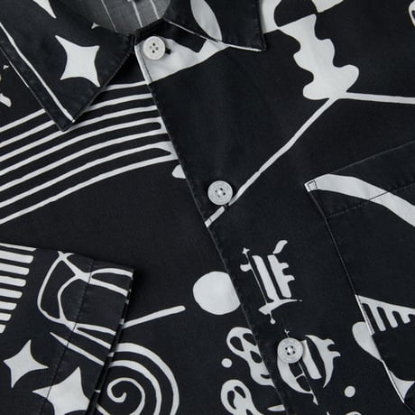 SALE POLAR SKATE CO シャツ 半袖 ポーラー　SPIRAL SHIRT （BLACK / WHITE）