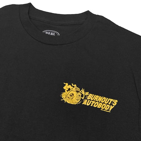 REAL SKATEBOARDS Tシャツ 半袖 リアル スケートボード 黒　AUTOBODY S/S TEE （BLACK）