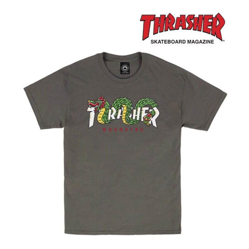 激レア THRASHER ファイヤーハートロゴ Tシャツ Mアッシュグレー 激レア THRASHER ファイヤーハートロゴ Tシャツ Mアッシュグレー