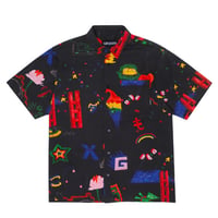 SALE GX1000 シャツ 半袖 ジーエックスセン　Panda Sex Rayon Shirt （Black）