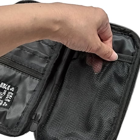 KM4K アクセサリーポーチ　KM4K BODY WALLET （ORANGE　GREEN　BLACK） ウォレット バッグ カモシカ ショルダーベルト付き