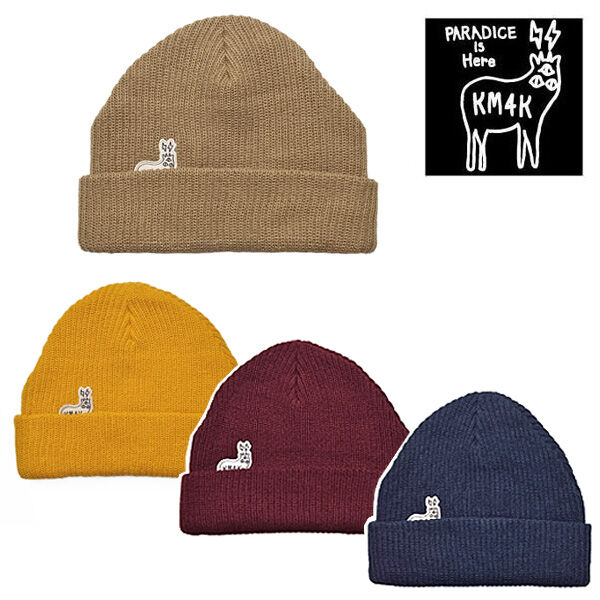 ニット帽 カモシカ KM4K BEANIE （MOCHA MUSTARD BURGUNDY I