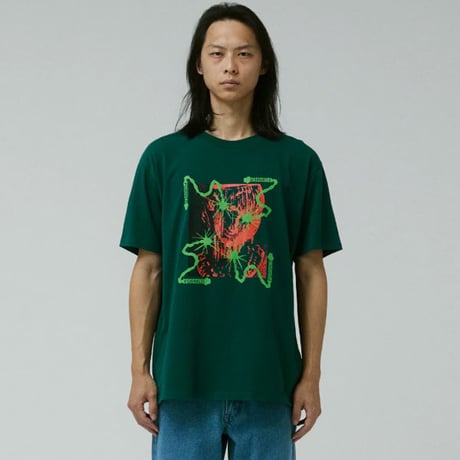 FORMER Tシャツ 半袖 グリーン フォーマー　FORMER CHAINED T-SHIRT （PETROL）