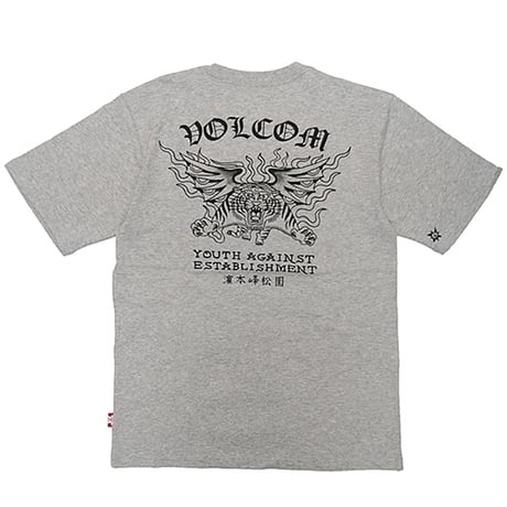 SALE VOLCOM ボルコム Tシャツ 半袖 グレー メンズ　TOKYO TRUE FEATURED ARTIST YUSUKE TIGER SHORT SLEEVE T-SHIRT