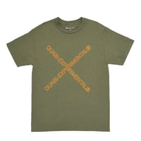 QUASI Tシャツ 半袖 クワジ　EXP. Outline Tee （Military Green）