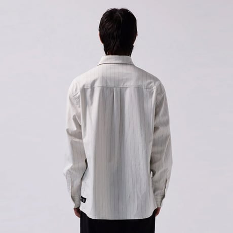 SALE FORMER シャツ 長袖 ストライプ アイボリー フォーマー　FORMER ANDERSON LS  SHIRT （BONE）