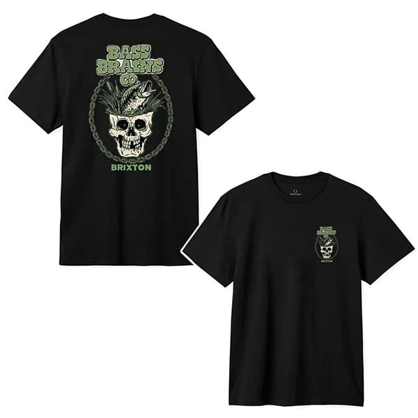 BRIXTON Tシャツ 半袖 黒 ブリクストン メンズ BASS BRAINS