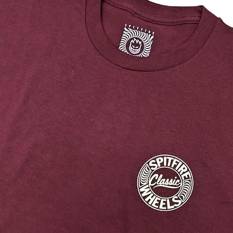 SPITFIRE Tシャツ　SPITFIRE WHEELS FLYING CLASSIC S/S TEE（MAROON） 半袖 メンズ スピットファイア