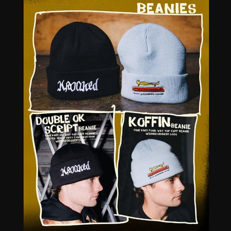 KROOKED ビーニー ライトブルー クルキッド　KROOKED SKATEBOARDS KOFFIN CUFF BEANIE （LT BLUE）