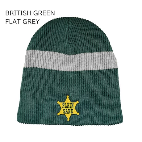 PLAINSANE PS SINGLE BEANIE（SOLID BLACK　BRITISH GREEN）  スノーボード  ニット帽 ビーニー プレインセイン PLAIN SANE