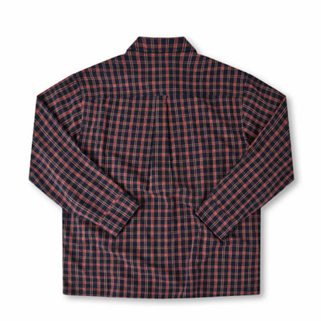 FORMER シャツ 半袖 チェック ブラウン フォーマー　FORMER VIVIAN CHECK LS SHIRT （NAVY）