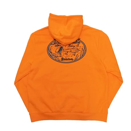SALE BRIXTON パーカー ブリクストン メンズ オレンジ　BASS BRAINS SWIM HOOD （ORANGE）