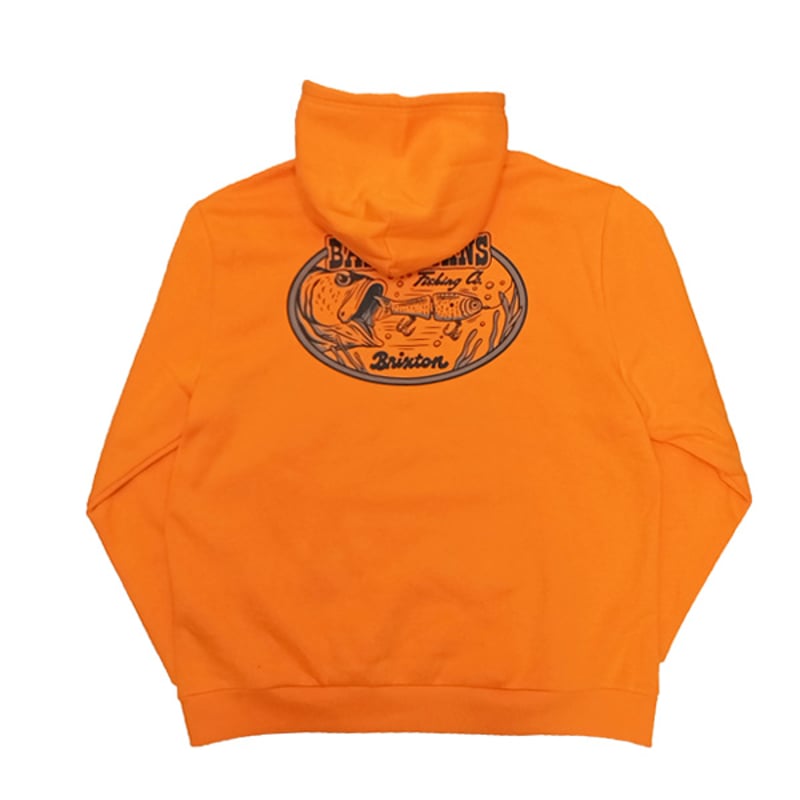 BRIXTON パーカー ブリクストン メンズ オレンジ BASS BRAINS SWIM H