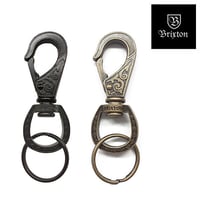 BRIXTON スクロール キーチェン キークリップ ブリクストン　SCROLL KEY CHAIN （BLACK　ANTIQUE BRONZE）