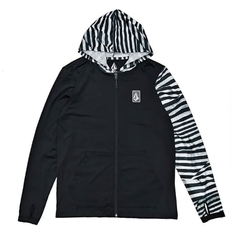 VOLCOM ボルコム ラッシュガード　RAMP STONE HOOD LONG SLEEVE （BLACK）