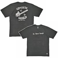 VOLCOM ボルコム Tシャツ 半袖 チャコールグレー メンズ　SCHROFF X VOLCOM CHAINSHAW SHORT SLEEVE TEE (STEALTH)