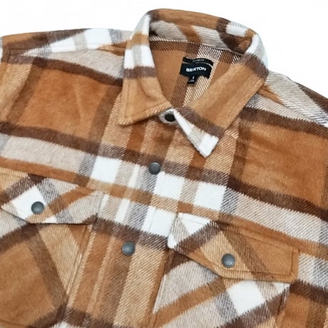 SALE BRIXTON シャツ 長袖 ブリクストン メンズ　SELDEN SOFT BRUSHED FLANNEL SHIRT （TAN/BISON）