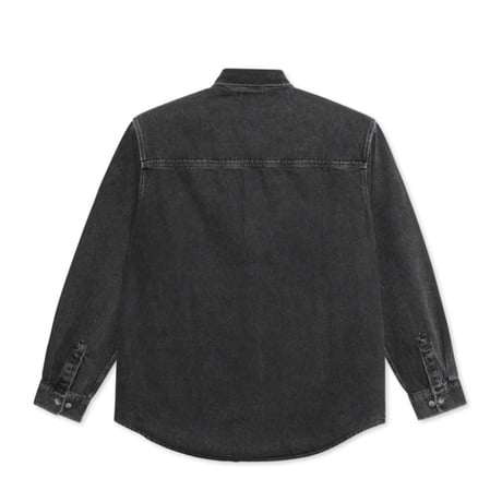 SALE POLAR SKATE CO シャツ 長袖 デニム ポーラー　DENIM MIKE LS SHIRT （SILVER BLACK）