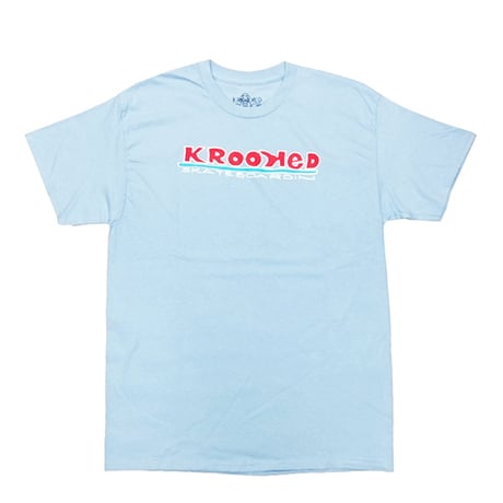 KROOKED Tシャツ クルキッド 半袖 青　KROOKED SKATEBOARDS SKATEBOARDIN S/S TEE （LIGHT BLUE）