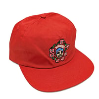 KROOKED キャップ クルキッド  レッド　KROOKED SKATEBOARDS SWEATPANT REDUX SNAPBACK CAP （DARK RED）