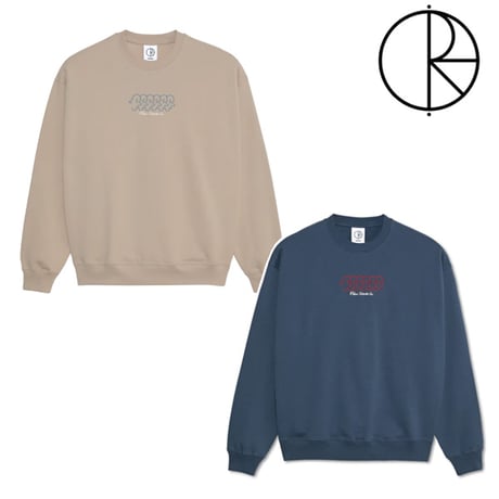 SALE POLAR SKATE CO スウェット ポーラー メンズ　FACES DAVE CREWNECK（TAUPE　GREY BLUE）