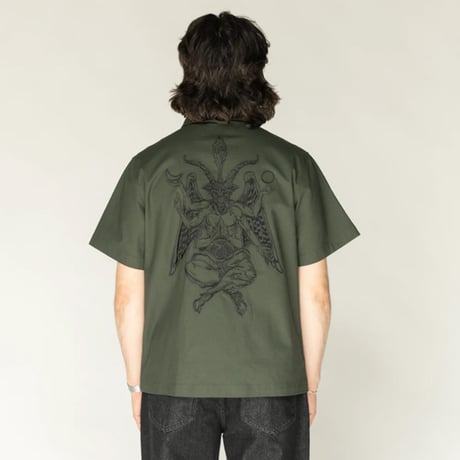 SALE WELCOME SKATEBOARDS シャツ ウェルカム 半袖　ALTAR EMBROIDERED RIPSTOP WORK SHIRT (IVY） 半袖 ウェルカム