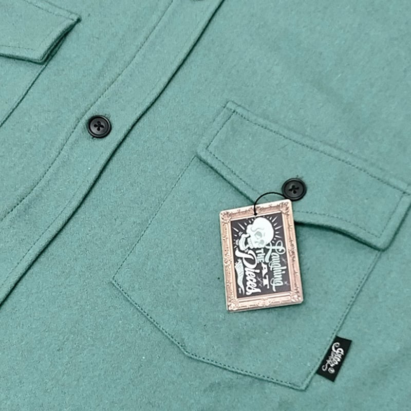 Green Clothing グリーンクロージングチェック柄ウールシャツ L GREEN CLOTHING グリーンクロージング】WOOL FLANNEL SHIRTS