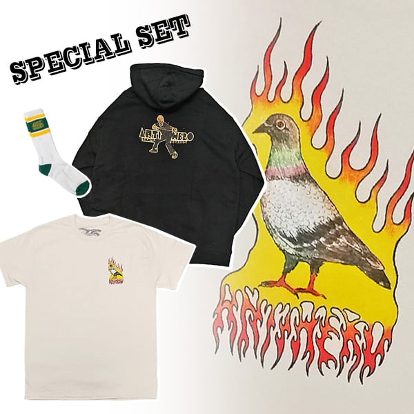 1SET限り” ANTIHERO SPECIAL SET アンタイヒーロー フーディー＆Tシ