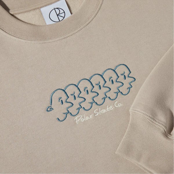 POLAR SKATE CO. ブラウン　スウェット POLAR SKATE CO スウェット ポーラー メンズ FACES DAVE CREWNE