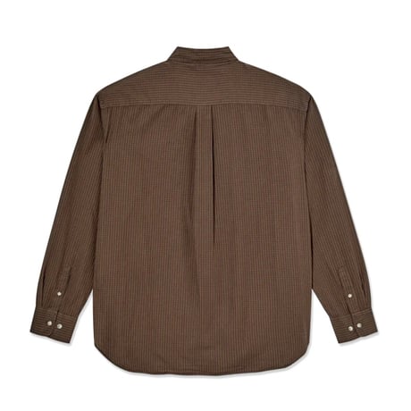 SALE POLAR SKATE CO シャツ 長袖 ポーラー　POPLIN BEN LS SHIRT （BROWN）